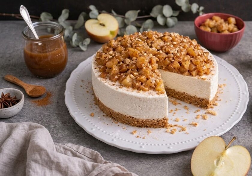 Bratapfel Panna Cotta Torte