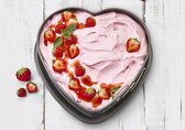 Strawberry-Quark Gateau