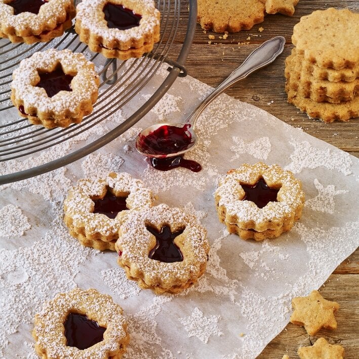 Linzer Plätzchen backen