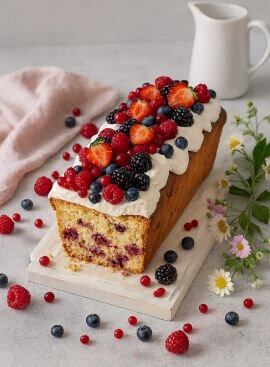 Beeren-Quark-Kuchen mit Skyr