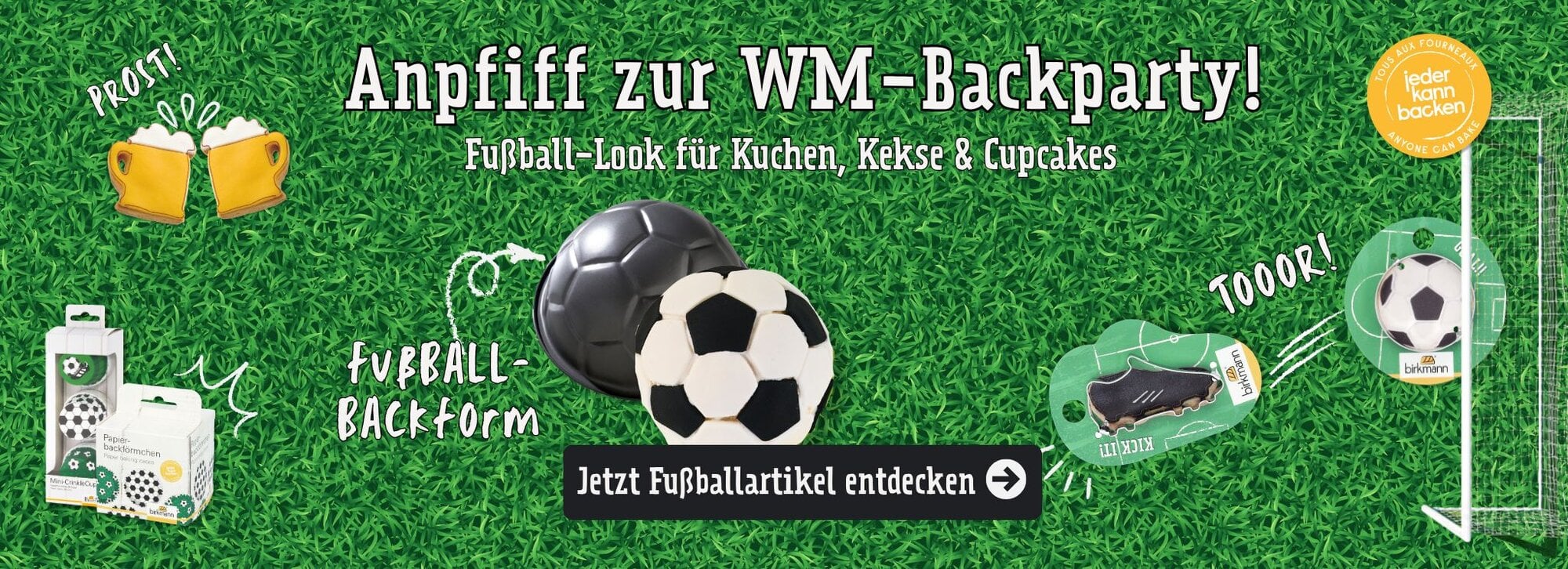 Backzubehör für die Fußball Weltmeisterschaft