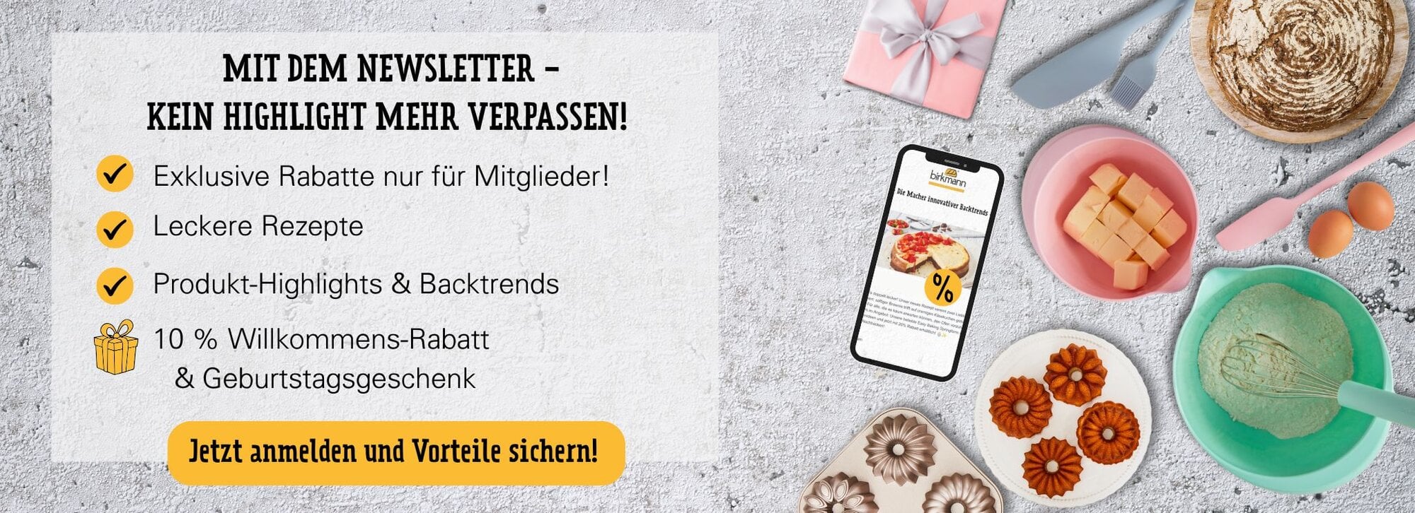 Anmeldung zum Newsletter von RBV Birkmann