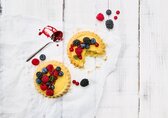 Small orange-berry cakes 