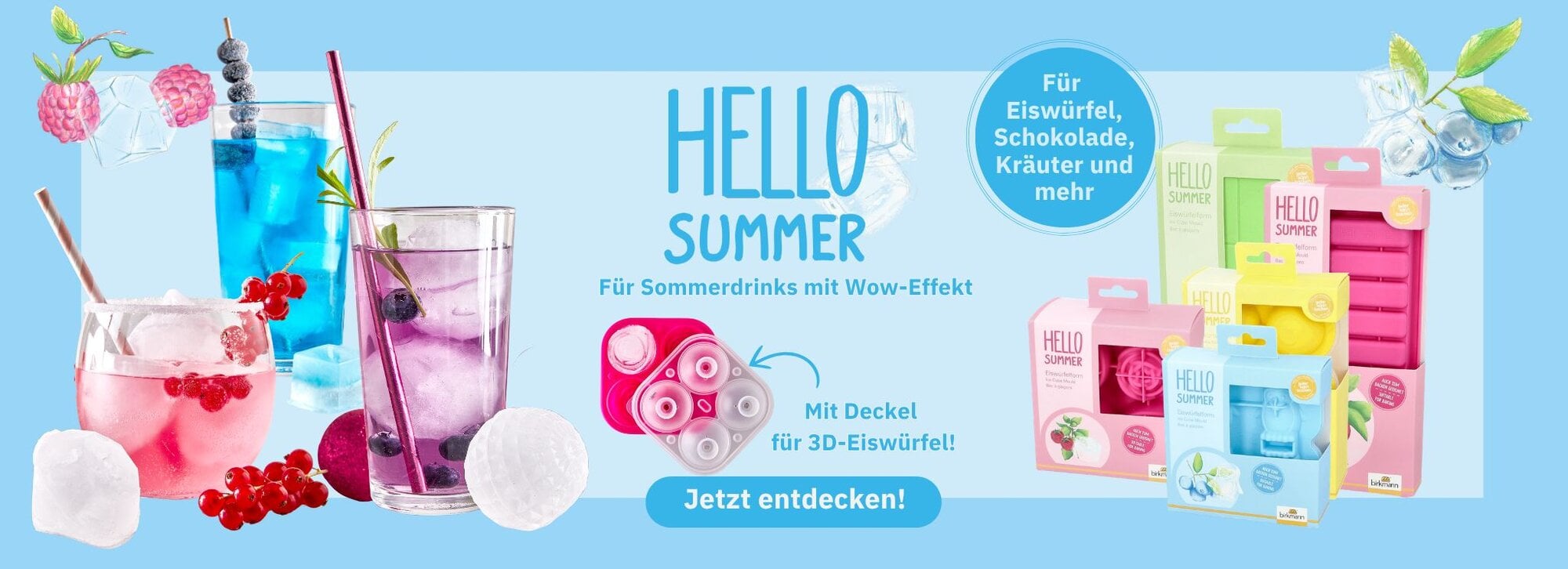 Hello Summer Eiswürfelformen aus Silikon