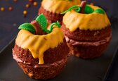 Schokoladige Mini-Kürbisse mit Schokocreme