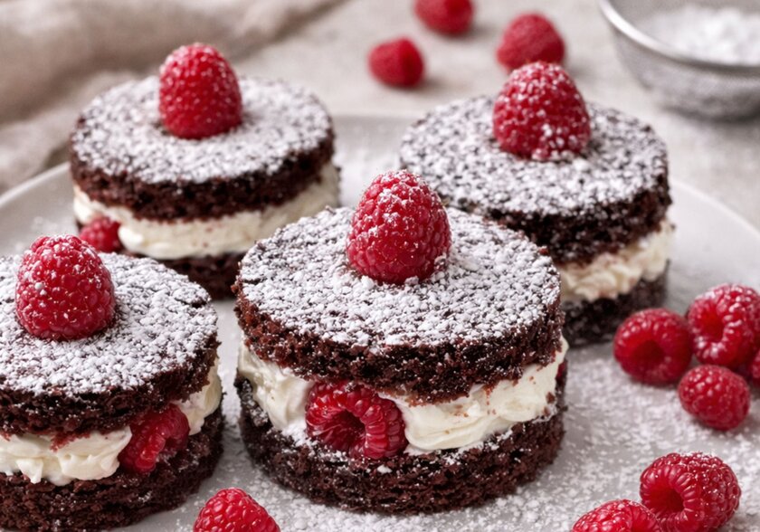 Schoko-Himbeer Törtchen
