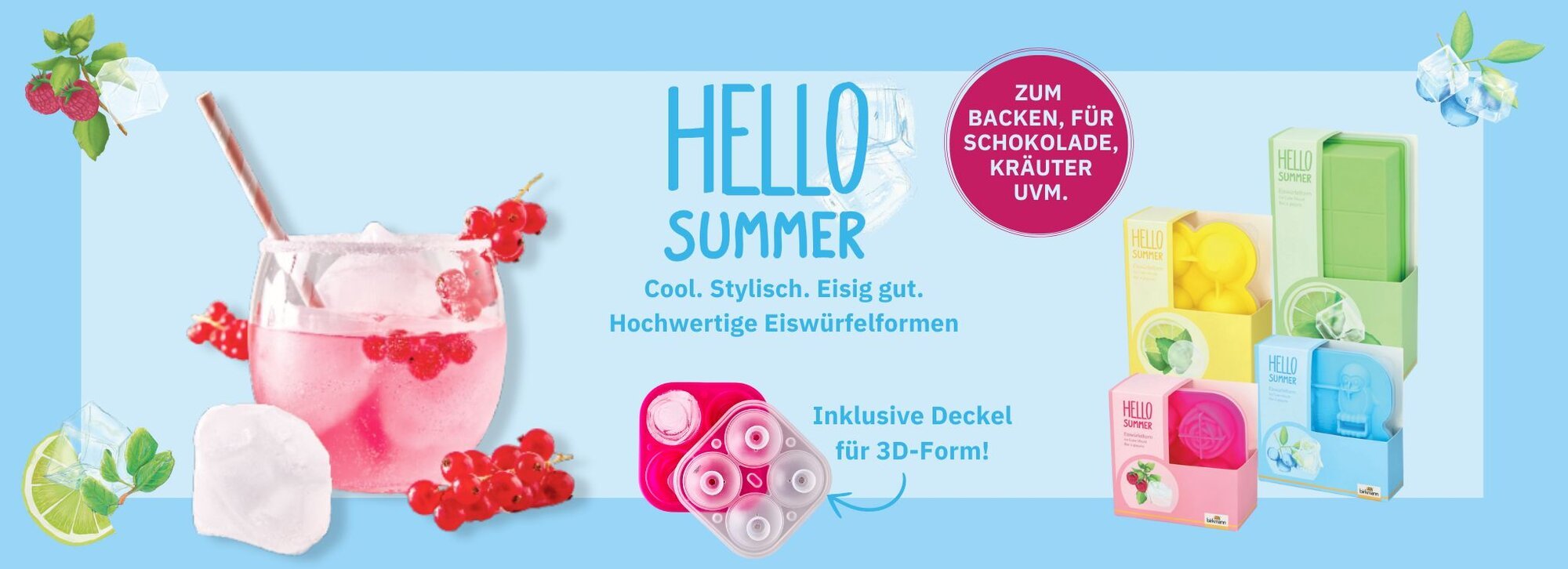Eiswürfelformen Hello Summer 