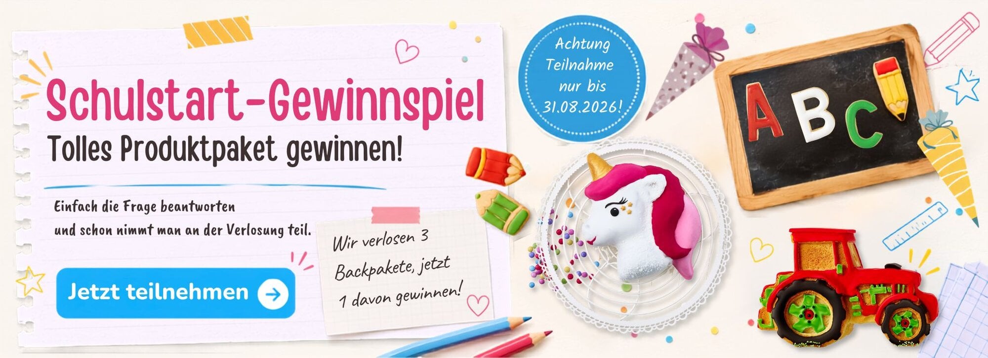Gewinnspiel Schulstart