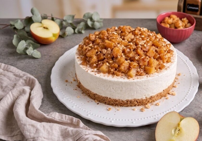 Bratapfel Panna Cotta Torte