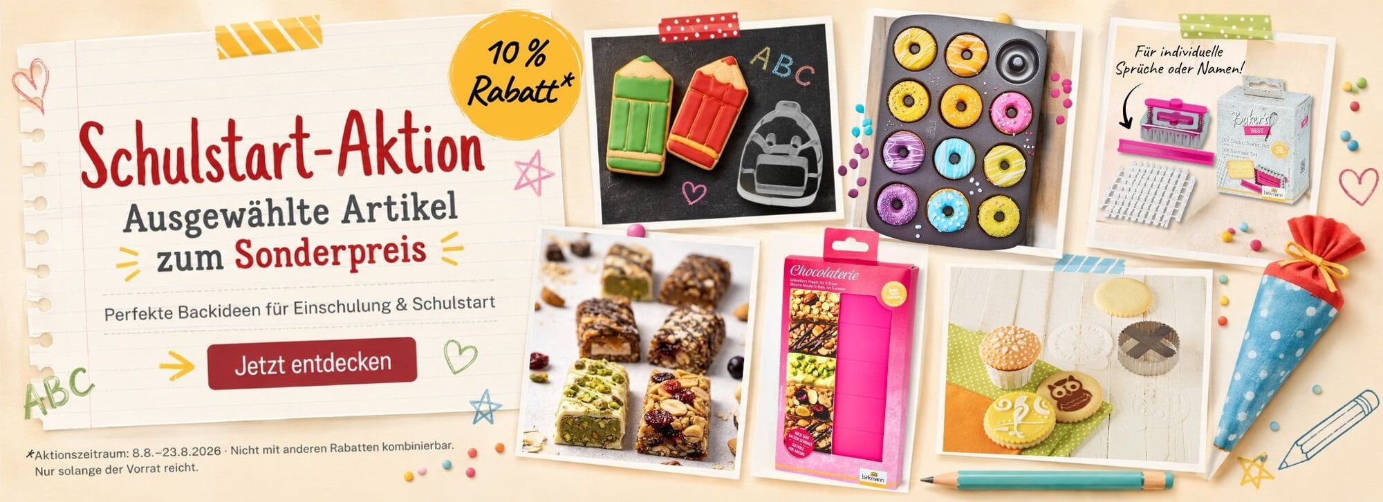 Schulstart Aktion 10 % Rabatt 