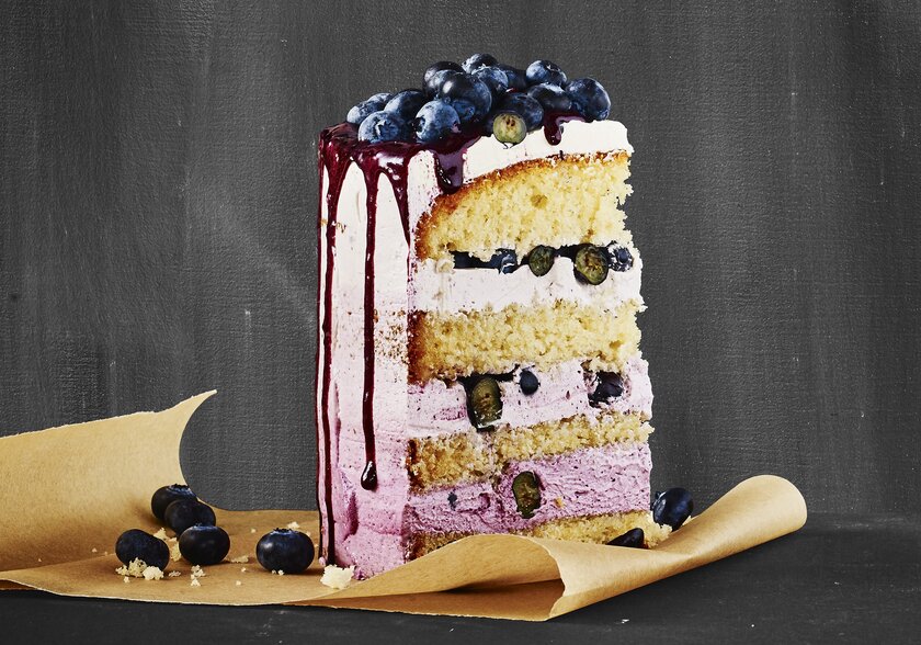 Blueberry Drip Cake