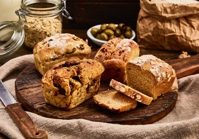 Mini rye loaves
