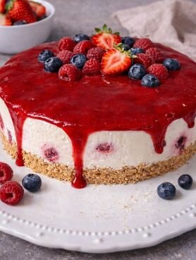 Joghurt Beeren Torte ohne Backen