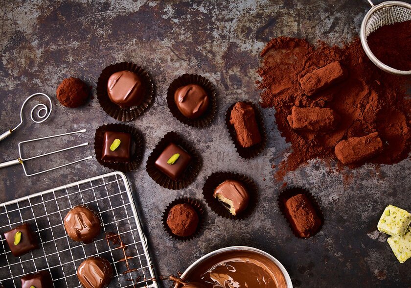 Orangen-Marzipan-Pralinen