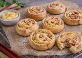 Rhabarber-Pudding-Schnecken