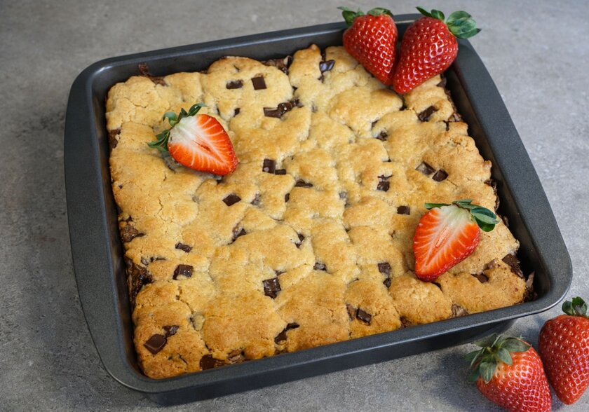 Brookies mit Erdbeeren