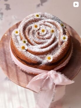 Mamorkuchen mit Backform Rose aus Aluguss