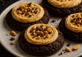 Schoko Crumble Cookies mit Erdnuss Topping