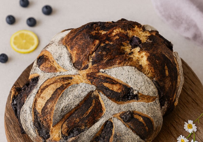 Blaubeer-Zitronen-Sauerteigbrot