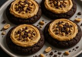 Schoko Crumble Cookies mit Erdnuss Topping