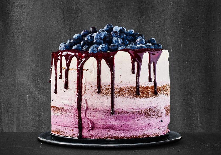 Blueberry Drip Cake