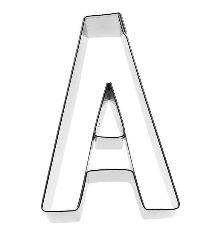 RBV Birkmann Ausstecher Buchstabe F, 6 cm, Ausstechform Buchstabe, Förmchen Edelstahl