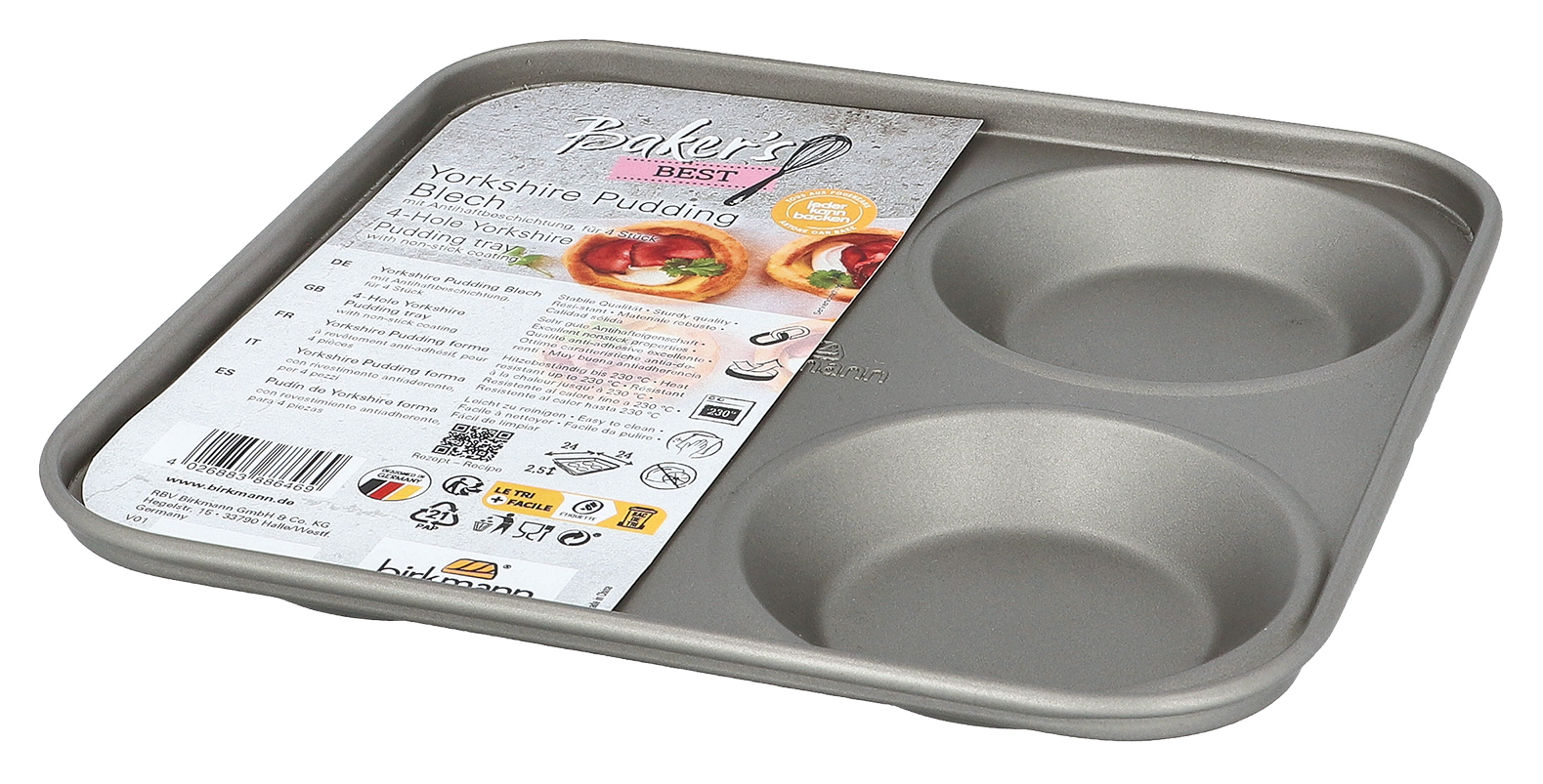 IBILI Puddingform-Set – 4-teilige Backformen Aus Stahlblech (8x5 Cm), Schwarz, Ideal Für Desserts