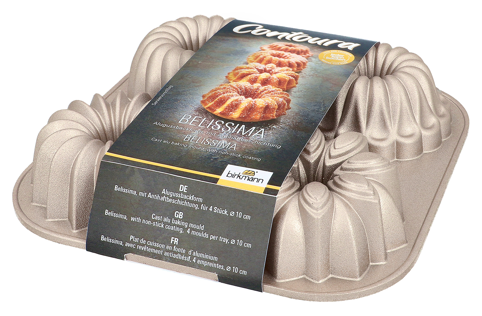CAST ALUMINIUM RING CAKE PAN BELISSIMA 24 X 24 CM 4-FOLD WITH