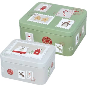 Birkmann - Gebaeckdosen-Set-Dear-Santa-eckig-klein - 472105