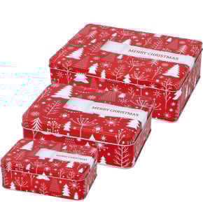 Birkmann - Gebaeckdosen-Set-Merry-Christmas-eckig - 472488