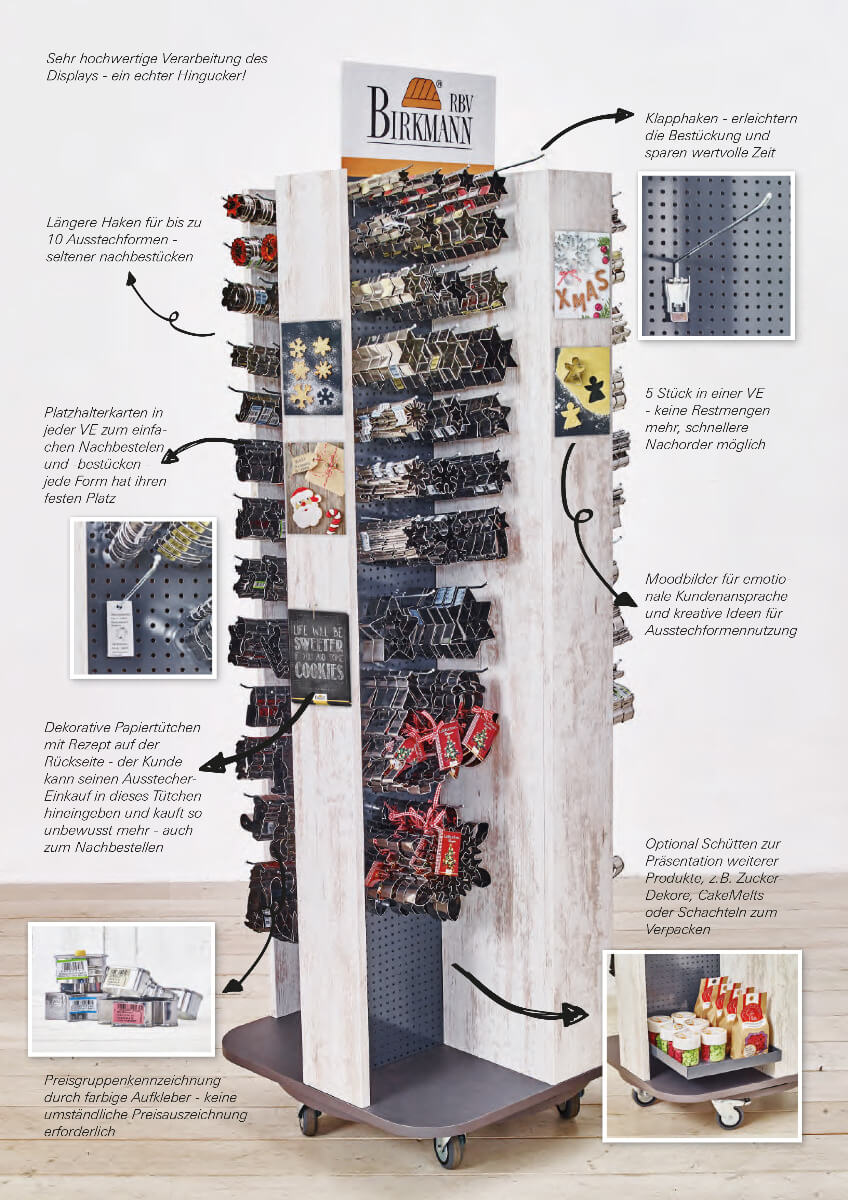 Ausstechformen Standdisplay